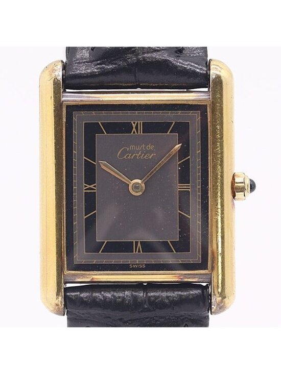 Cartier and Must Tank Quartz Gray Dial Watch main image 5